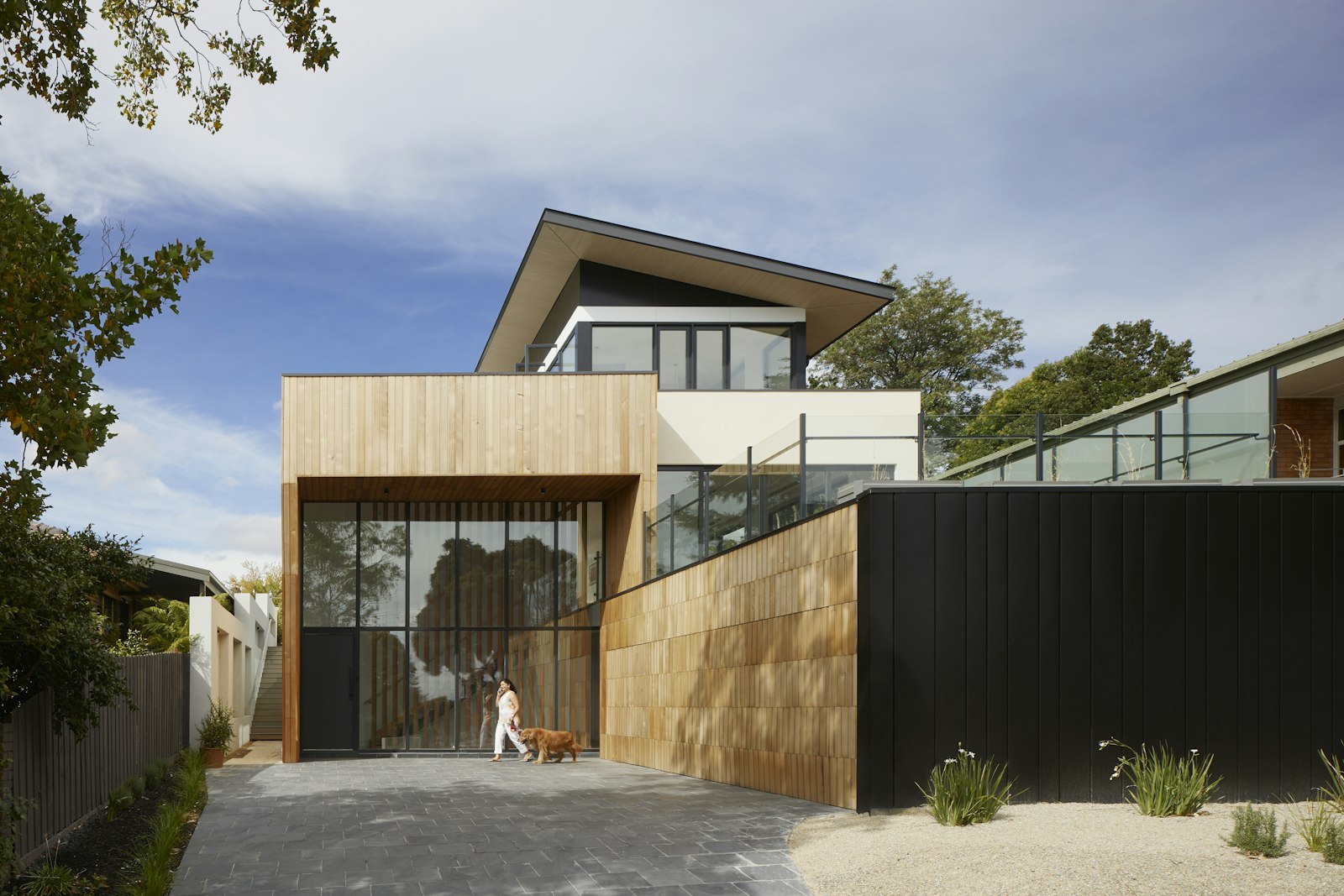 Open-plan living space looking out to a garden